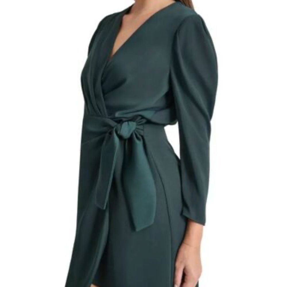DKNY Side Knot Faux Wrap Dress Size 14